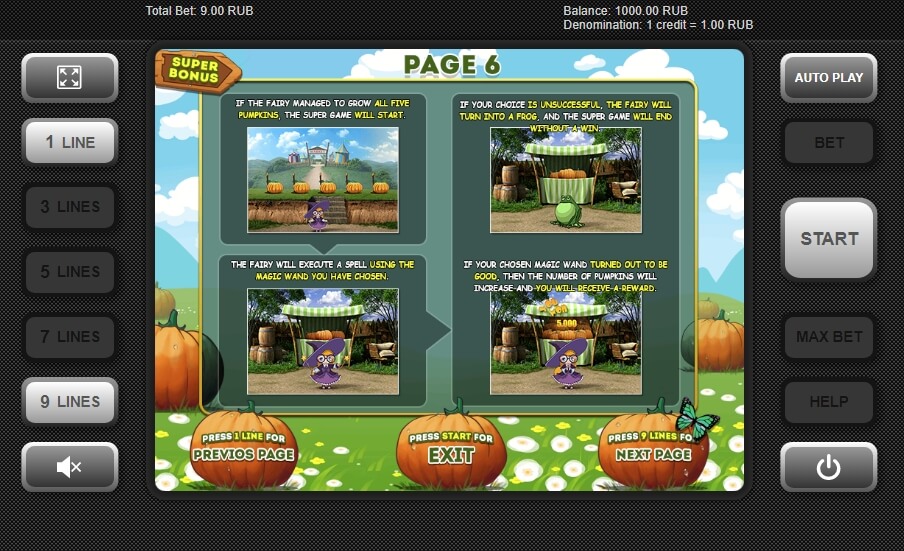 Pumpkin Fairy Processo do jogo