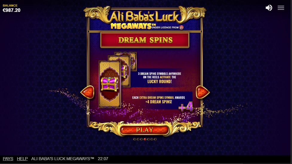 Ali Babas Luck Megaways Processo do jogo